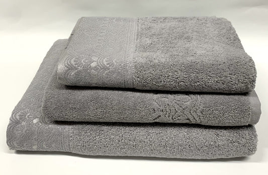 Bianca - Bath Towel 3pce Set - Victoria - Grey image 0