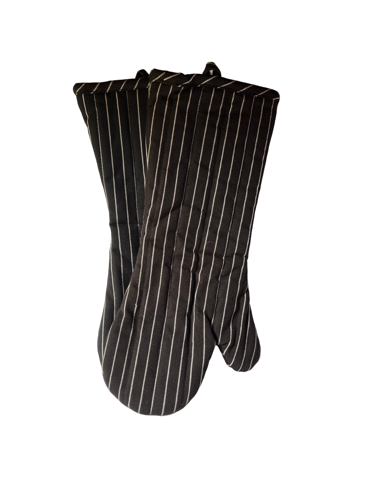 Craft Studio Stripe Oven Mitt Set 2 Black / White