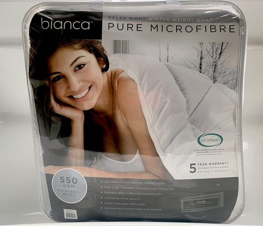Bianca - King Quilt - Pure Microfibre Winter Weight 550GSM image 0
