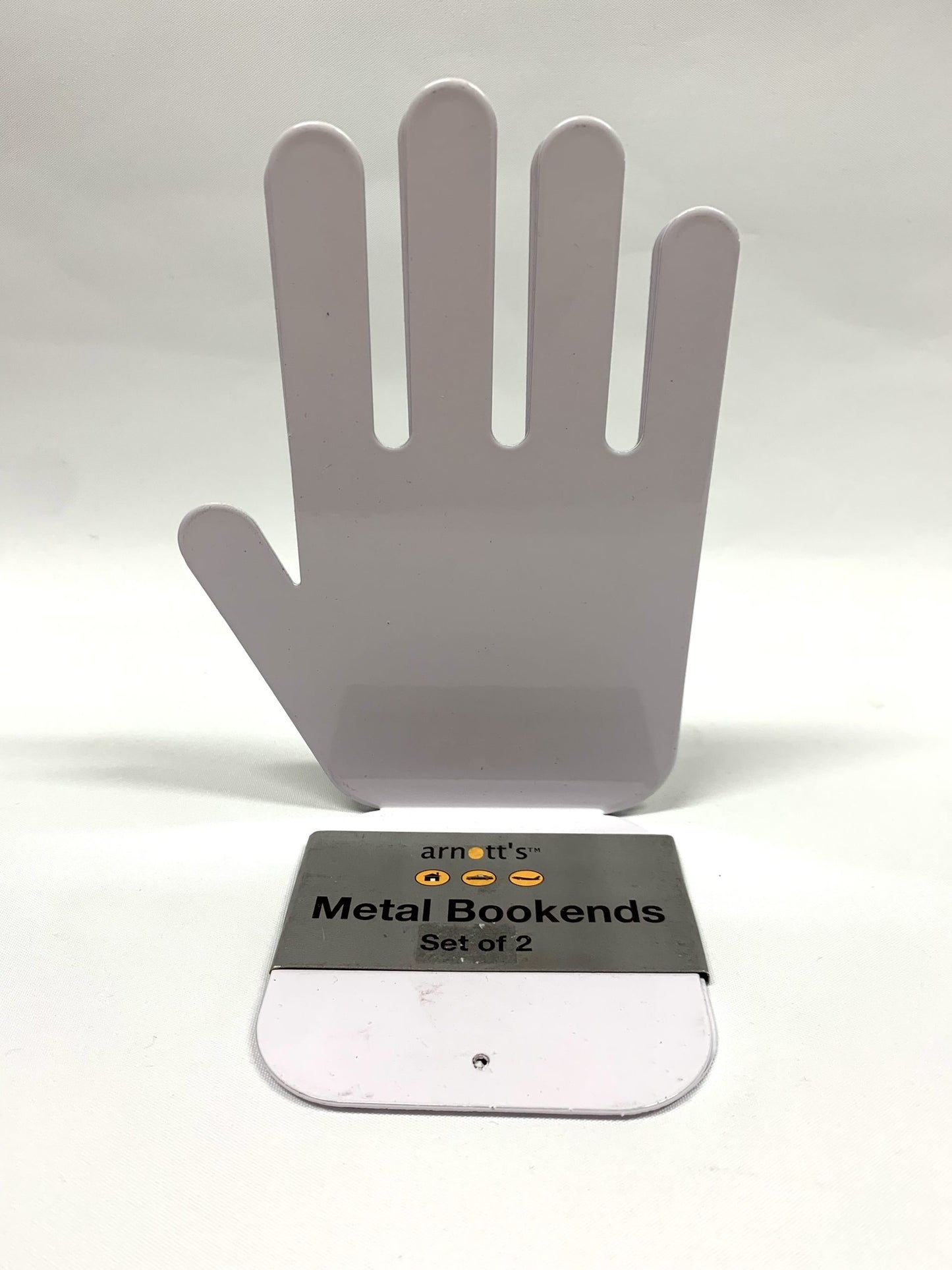 Metal Bookends Hands - White image 0