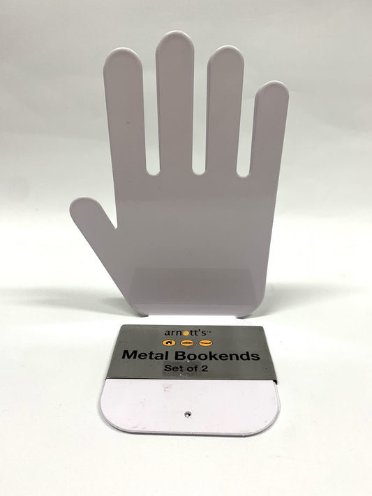Metal Bookends Hands - White image 0