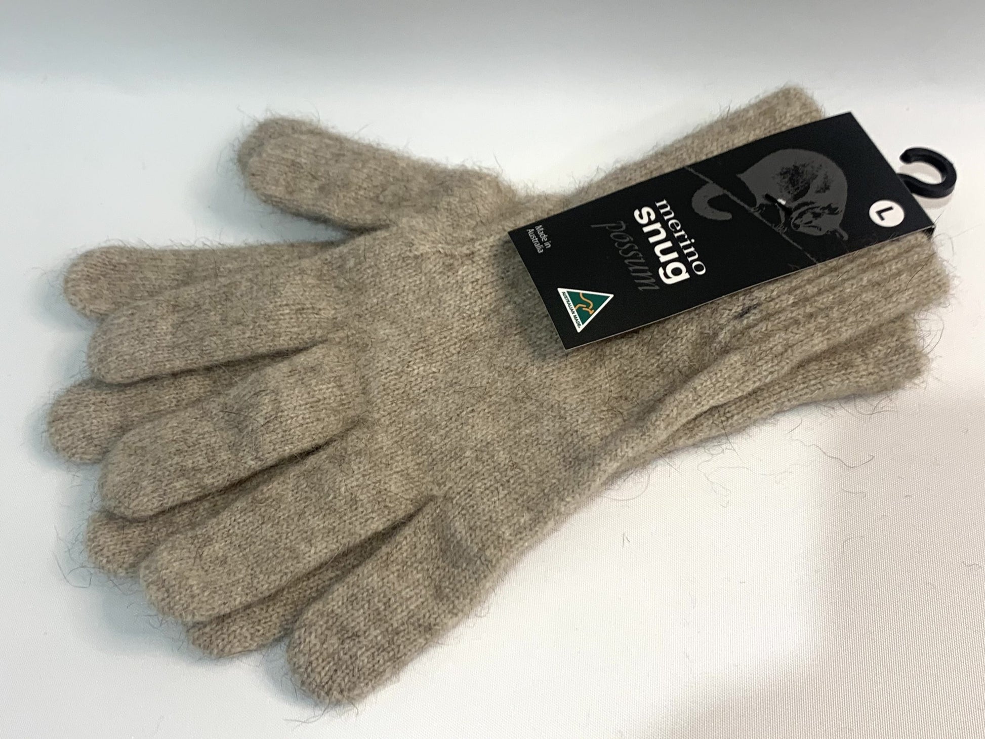 Merino Snug Possum Gloves - Large - Oat image
