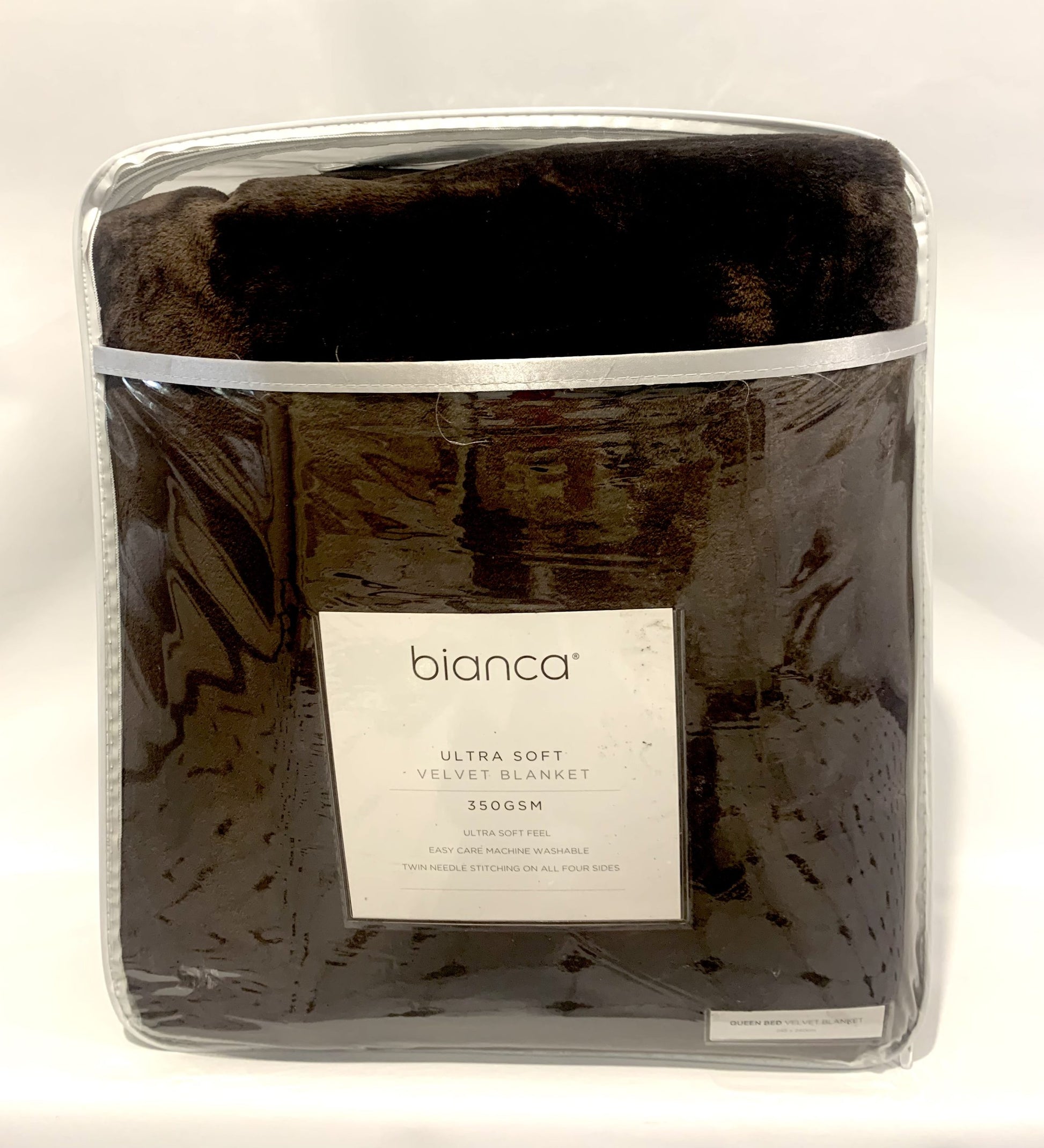 Bianca - Ultra Soft Velvet Blanket - Queen - Chocolate image 0