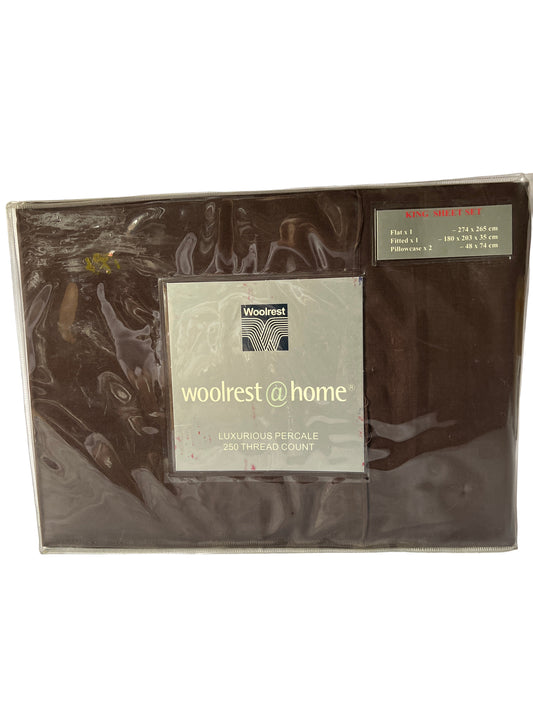 Woolrest Home - King- Sheet Set - Chocolate
