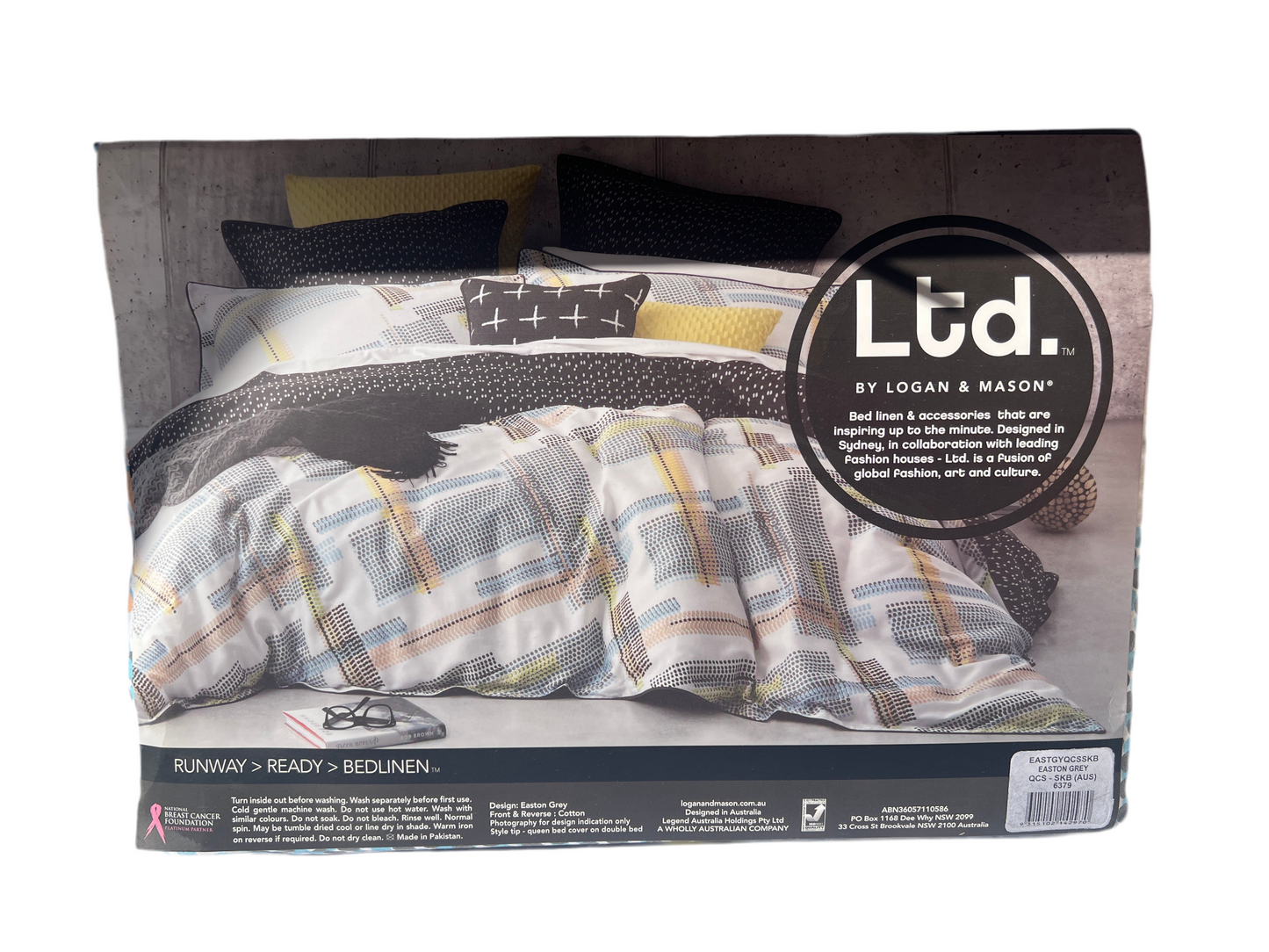 Logan & Mason Ltd - Super King- Easton Grey Quilt Set