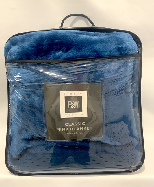 Paxton & Wiggin Classic Mink Blanket - Teal image 0
