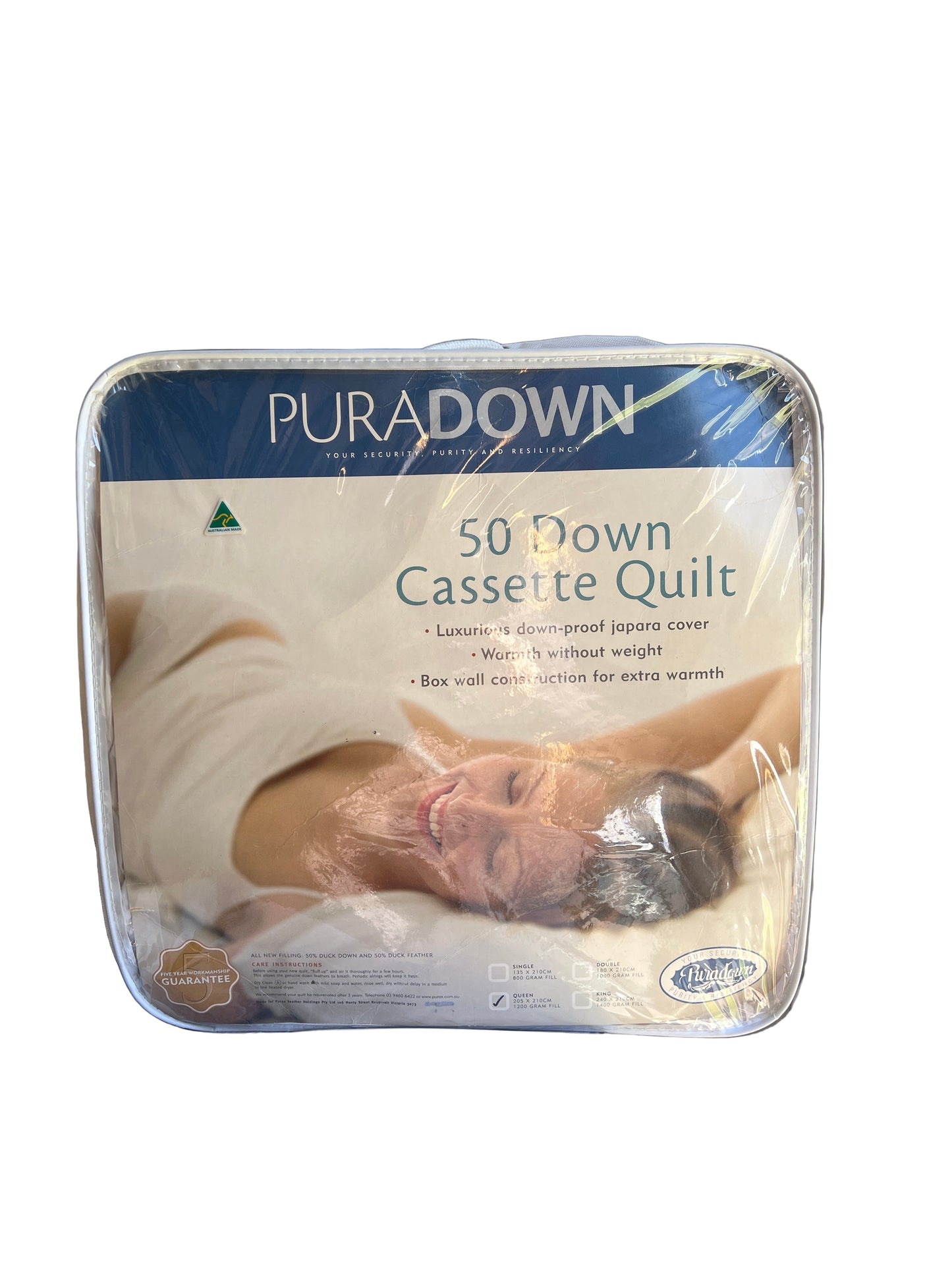 Pura Down - Queen - 50 Down Cassette Quilt