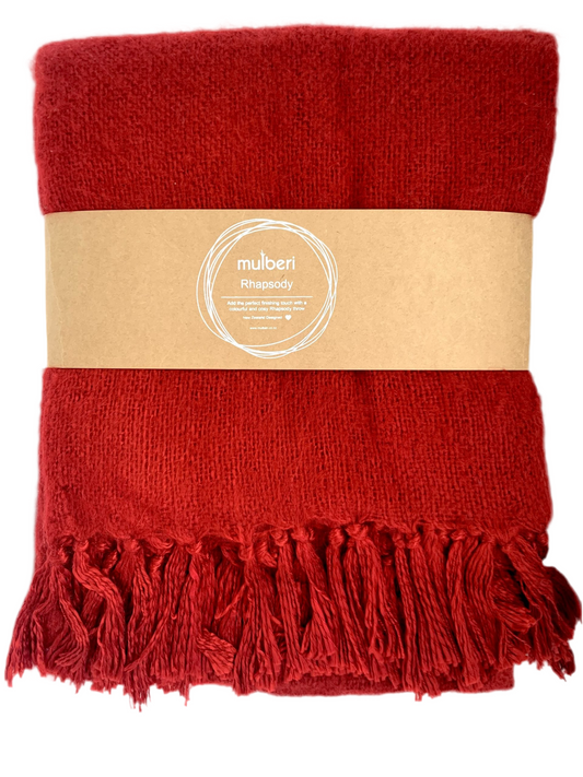 Mulberi Throw - Rhapsody Red