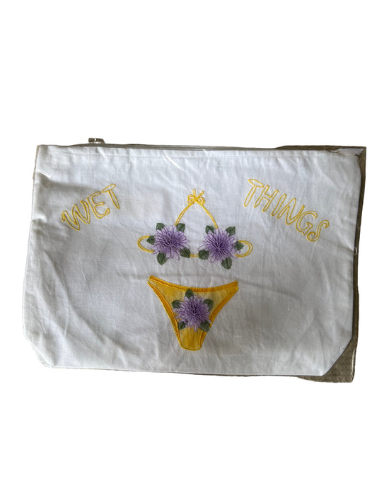 Travel Wet Bag - Plastic Lined - Yellow