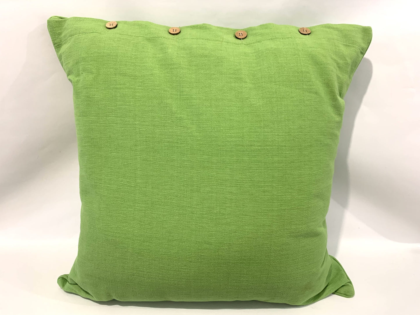 Resort Solid Green Cushion Button Detail 60 x 60cm image 0