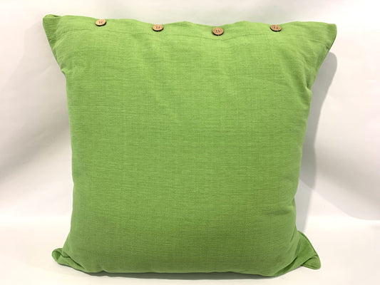 Resort Solid Green Cushion Button Detail 60 x 60cm image 0