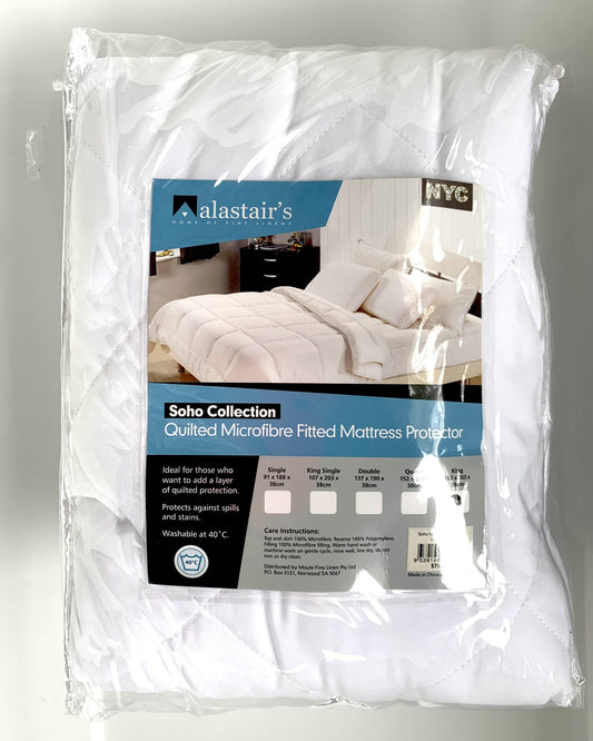 Alastairs - Soho Collection Quilted Microfibre Fitted Mattress Protector - King image 0