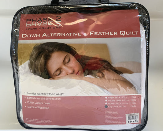 Phase 2 Living Solutions- King Quilt -Down Alternative & Feather Quilt image 0