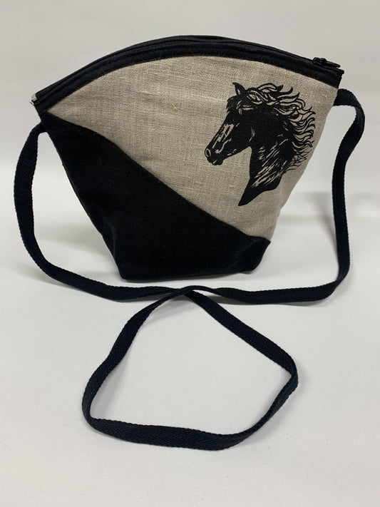 Horse Shoulder Bag - Taupe/Black (Copy) image 0