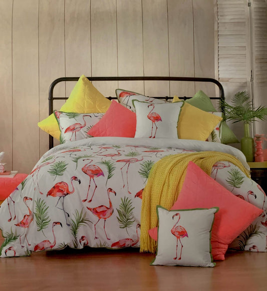 Bianca Super King Quilt Set - Flamingo image 0