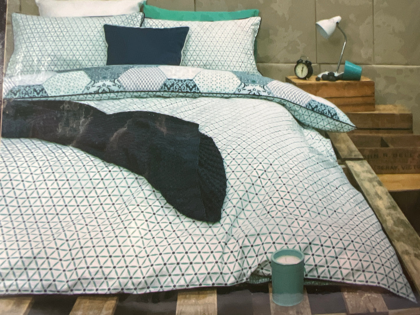 Ardor - King - Madden Blue Quilt Set