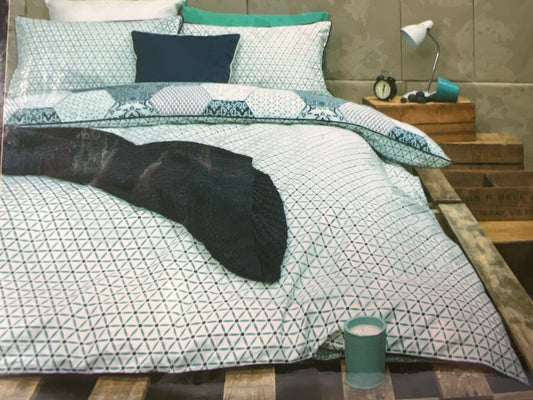 Ardor - King - Madden Blue Quilt Set