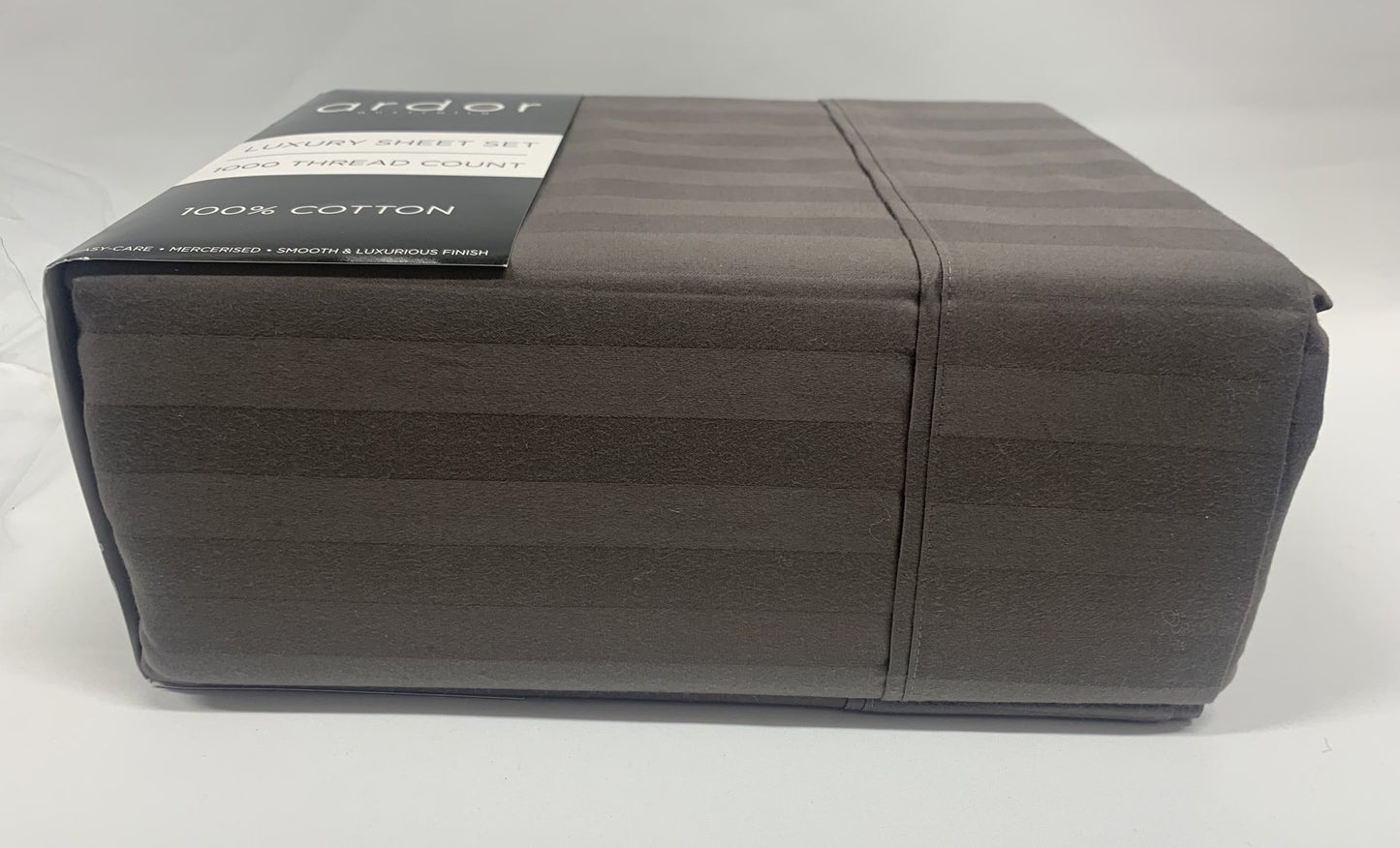 Ardor - 1000thrd - 100% Cotton Sheet Set King _ Charcoal image 1