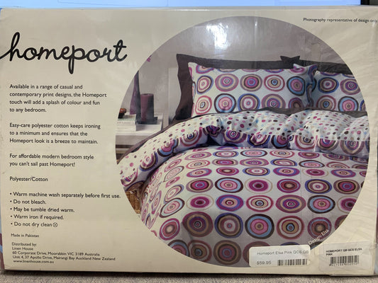 Linen House Homeport Queen Quilt Set - Elsa Pink image 0