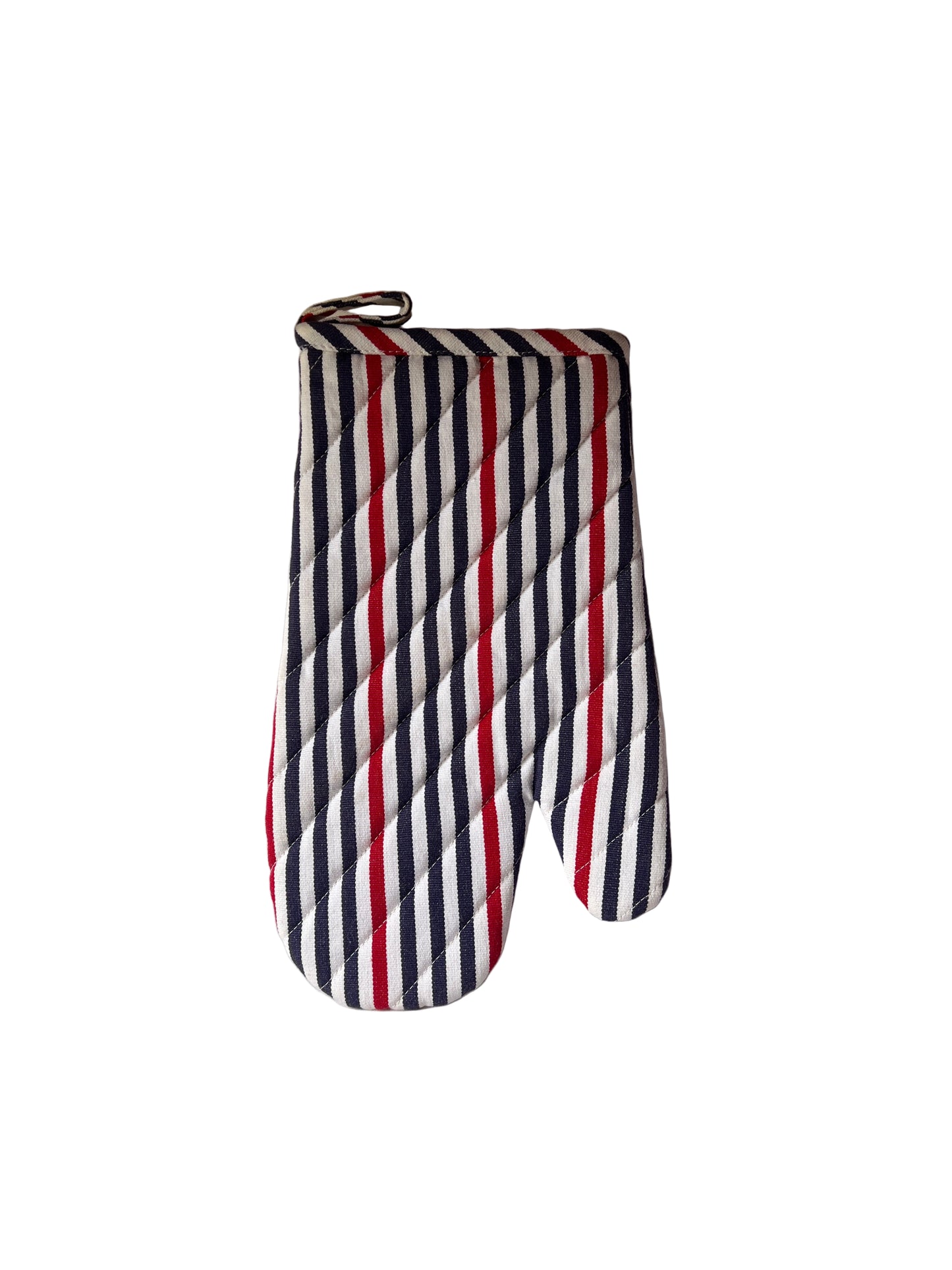 Stripe Oven Mitt Navy/Red/White