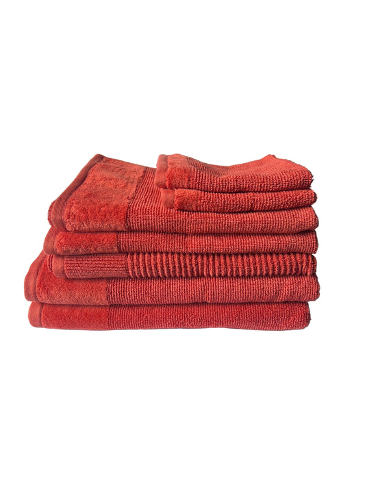 Bambury Costa 7pce Towel Set - Paprika
