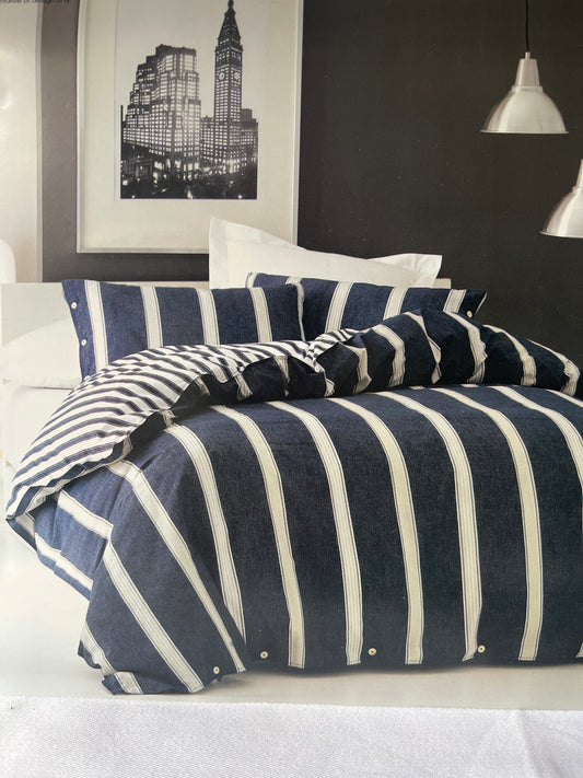 Deco - King - Sandler Blue Quilt Set