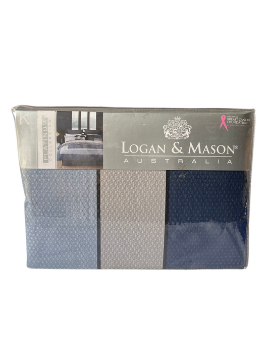 Logan & Mason - King - Riley Indigo Quilt Set