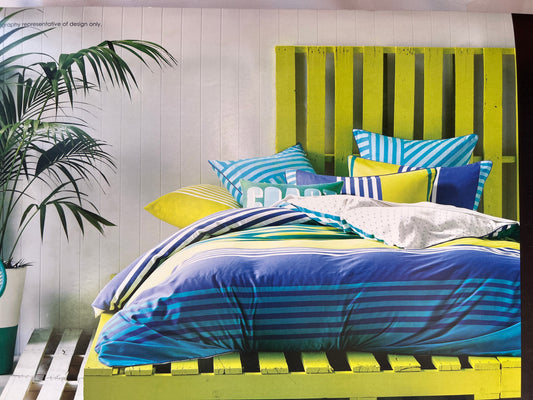 Linen House - King - Calabria Navy Quilt Set