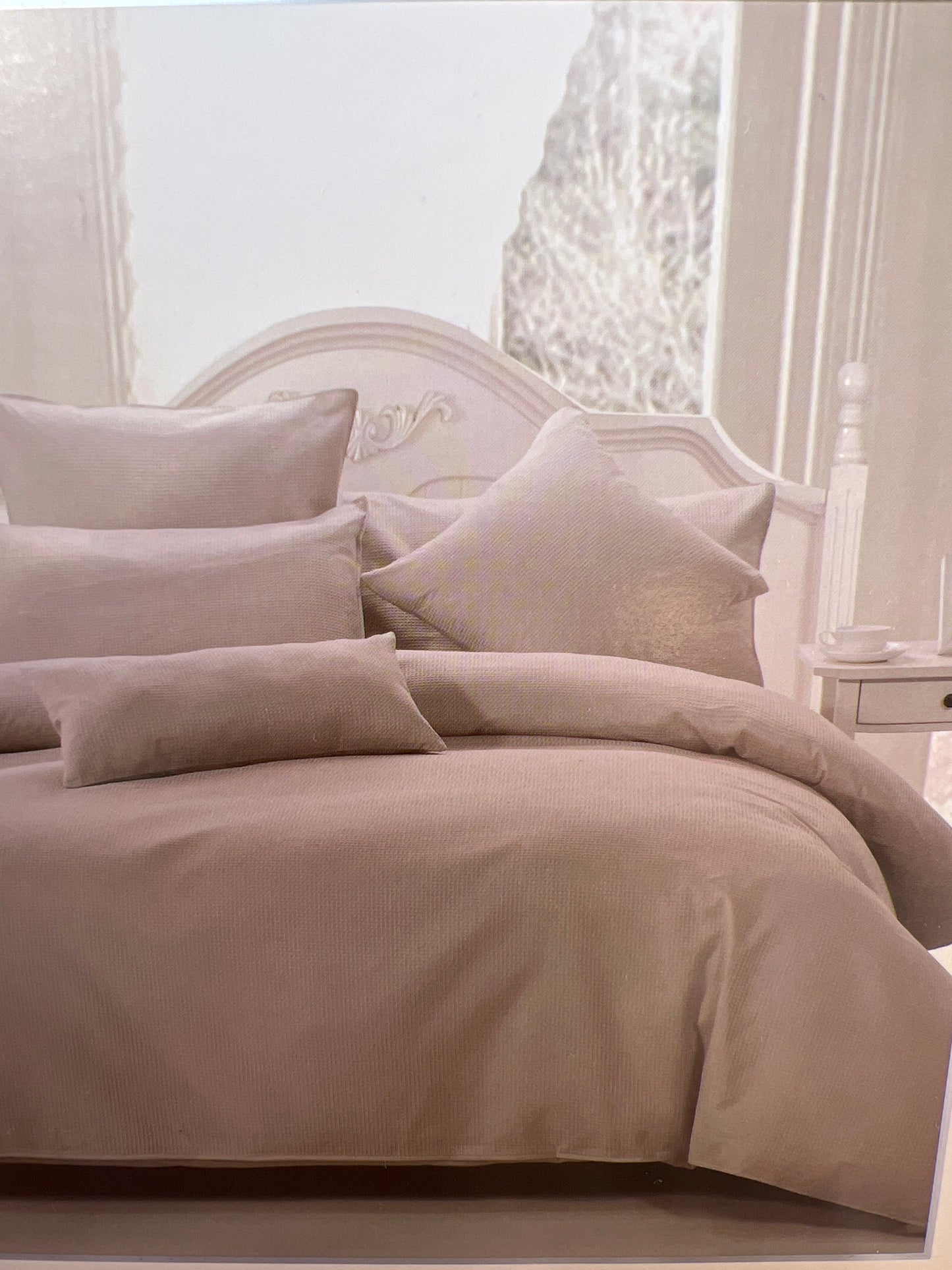 Ardor - King - Cotton Waffle Quilt Set- Earth