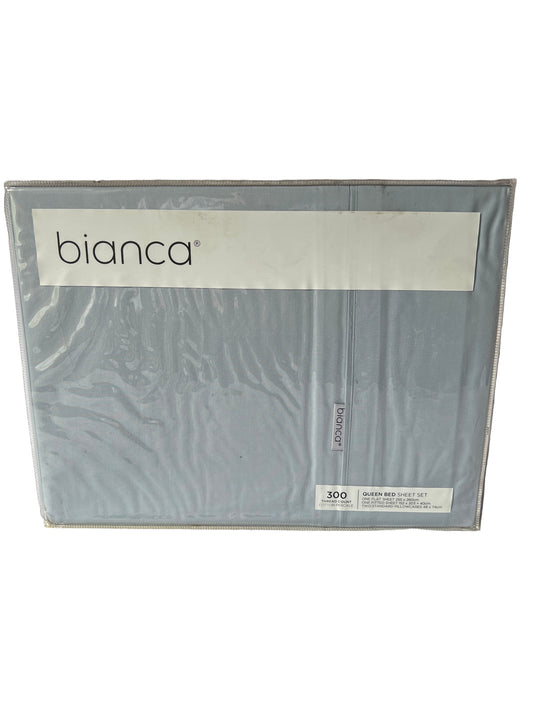 Bianca - Queen - Sheet Set Heston 300 Thread Count - Steel Blue