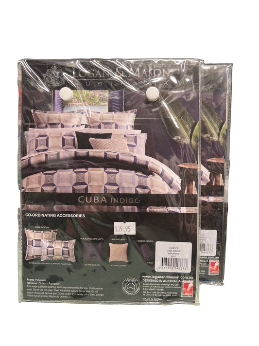 Logan & Mason - Super King- Cuba Indigo Quilt Package