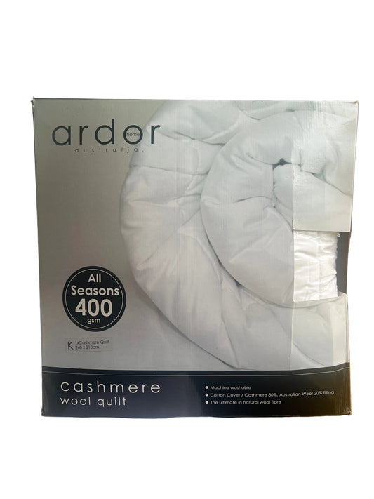 Ardor - King - Cashmere Wool quilt 400gsm - 240cm x 210cm