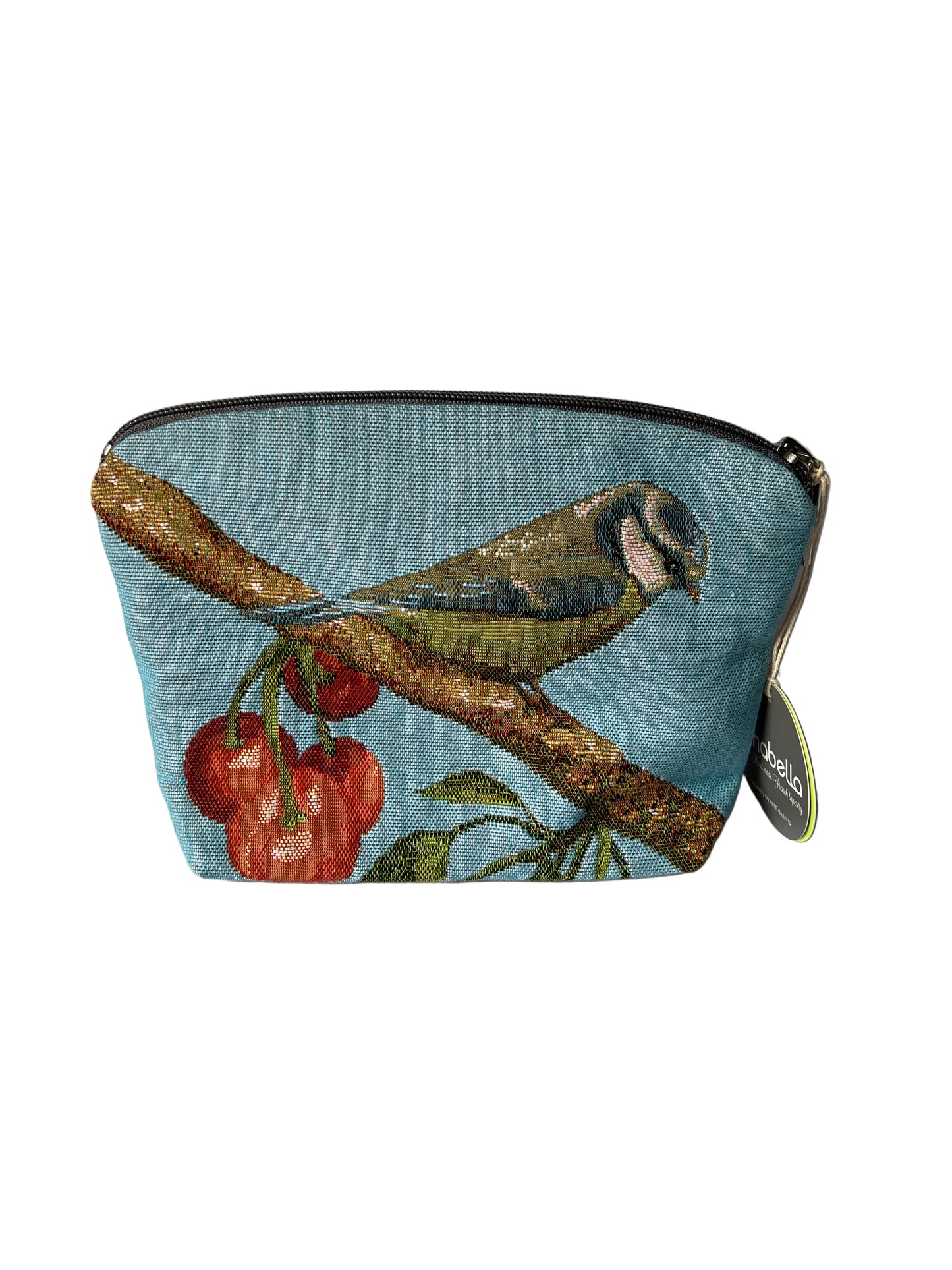 Annabella French Tapestry Cosmetic Bag - Blue Bird