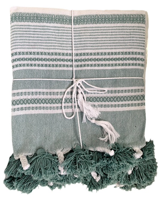 Bambury - Cotton Throw Teal