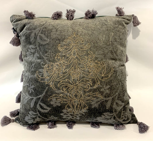 Mulberi Monique Pewter Cushion - Grey/Gold image 0