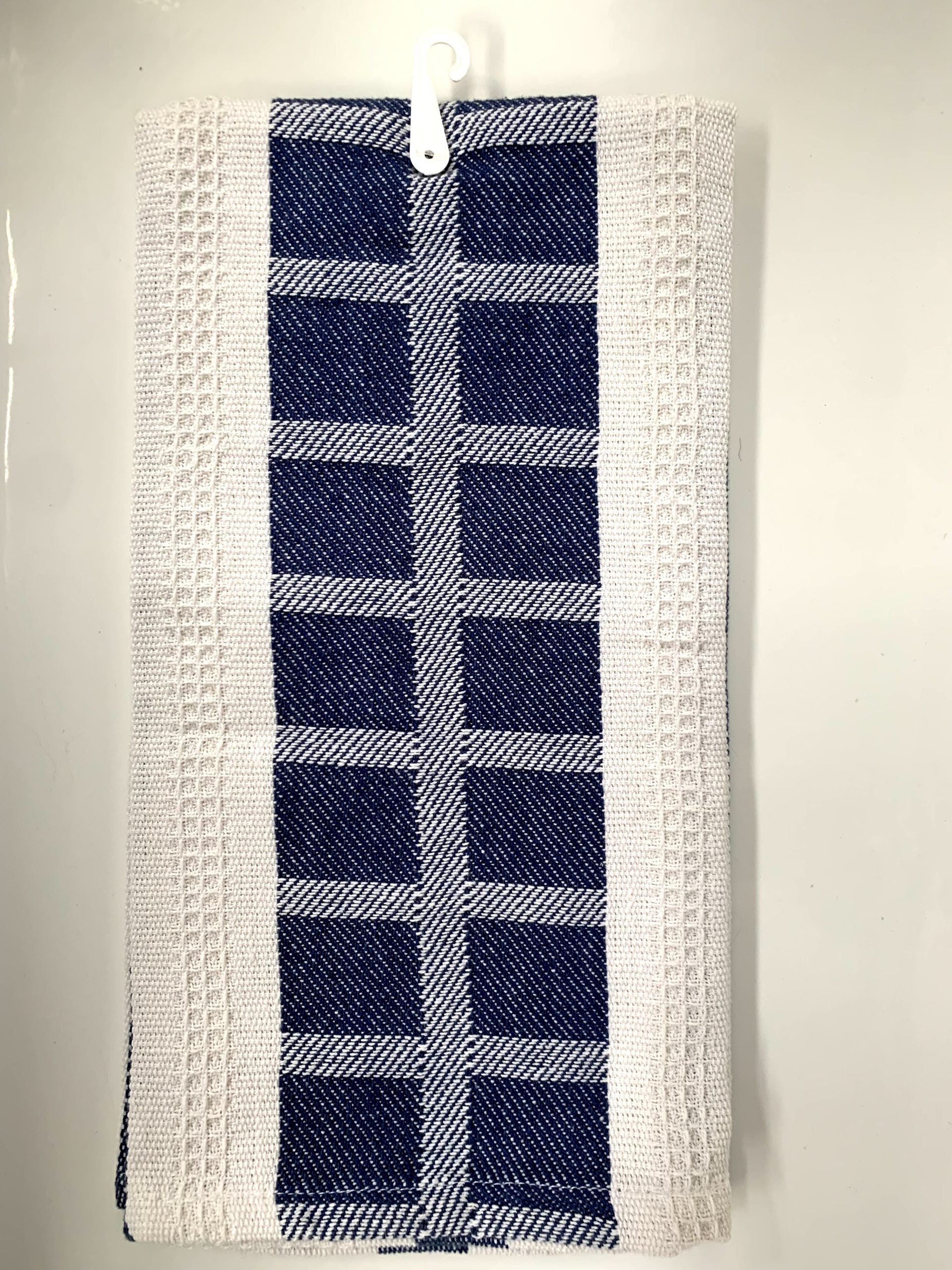 Lintex T Towel- Checkers-Navy image 0