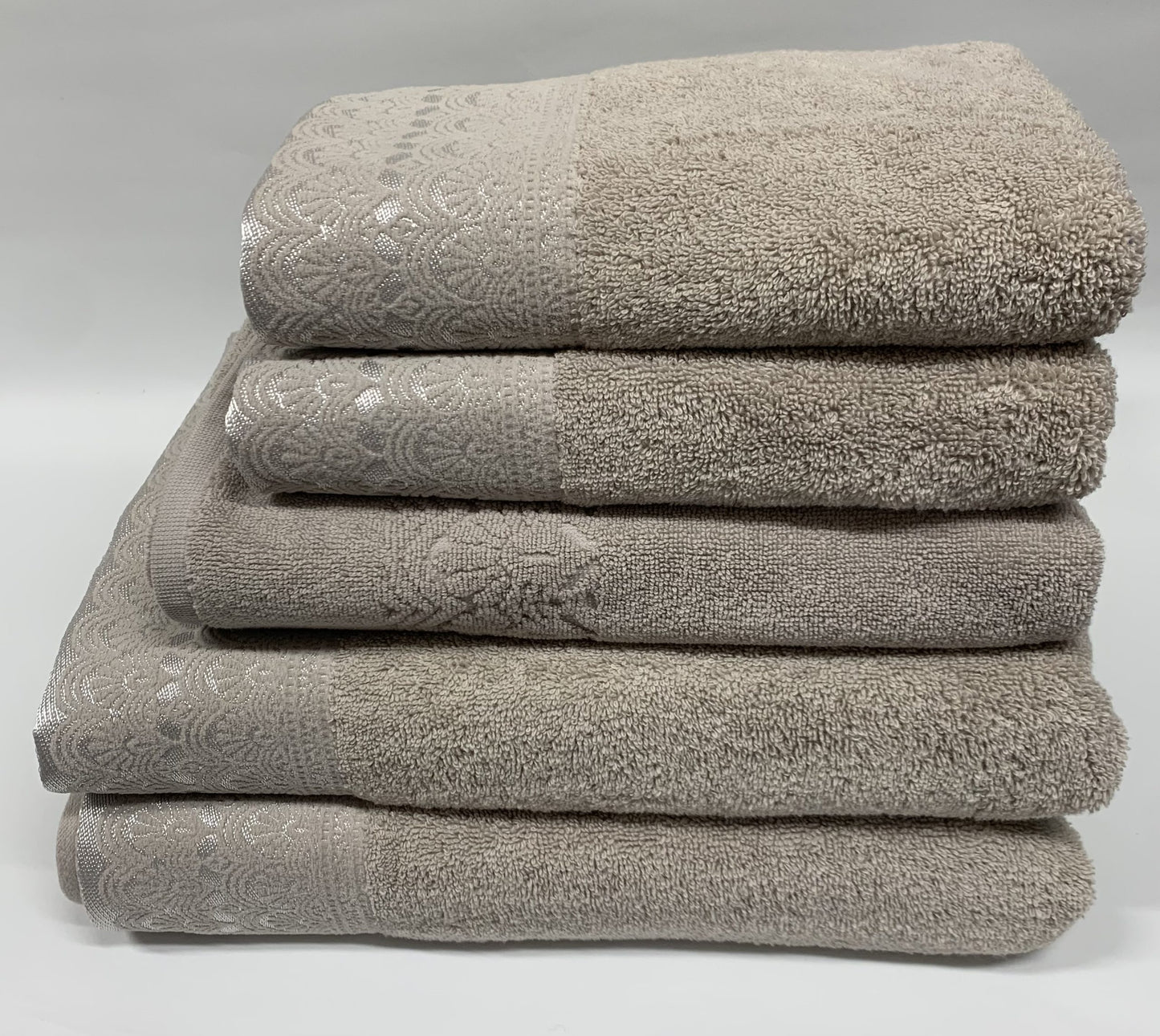 Bianca - 5Pce Towel Set - Victoria - Taupe image 0