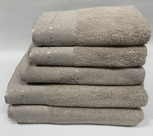 Bianca - 5Pce Towel Set - Victoria - Taupe image 0