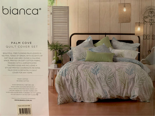 Bianca Super King Quilt Set - Palm Cove image 0