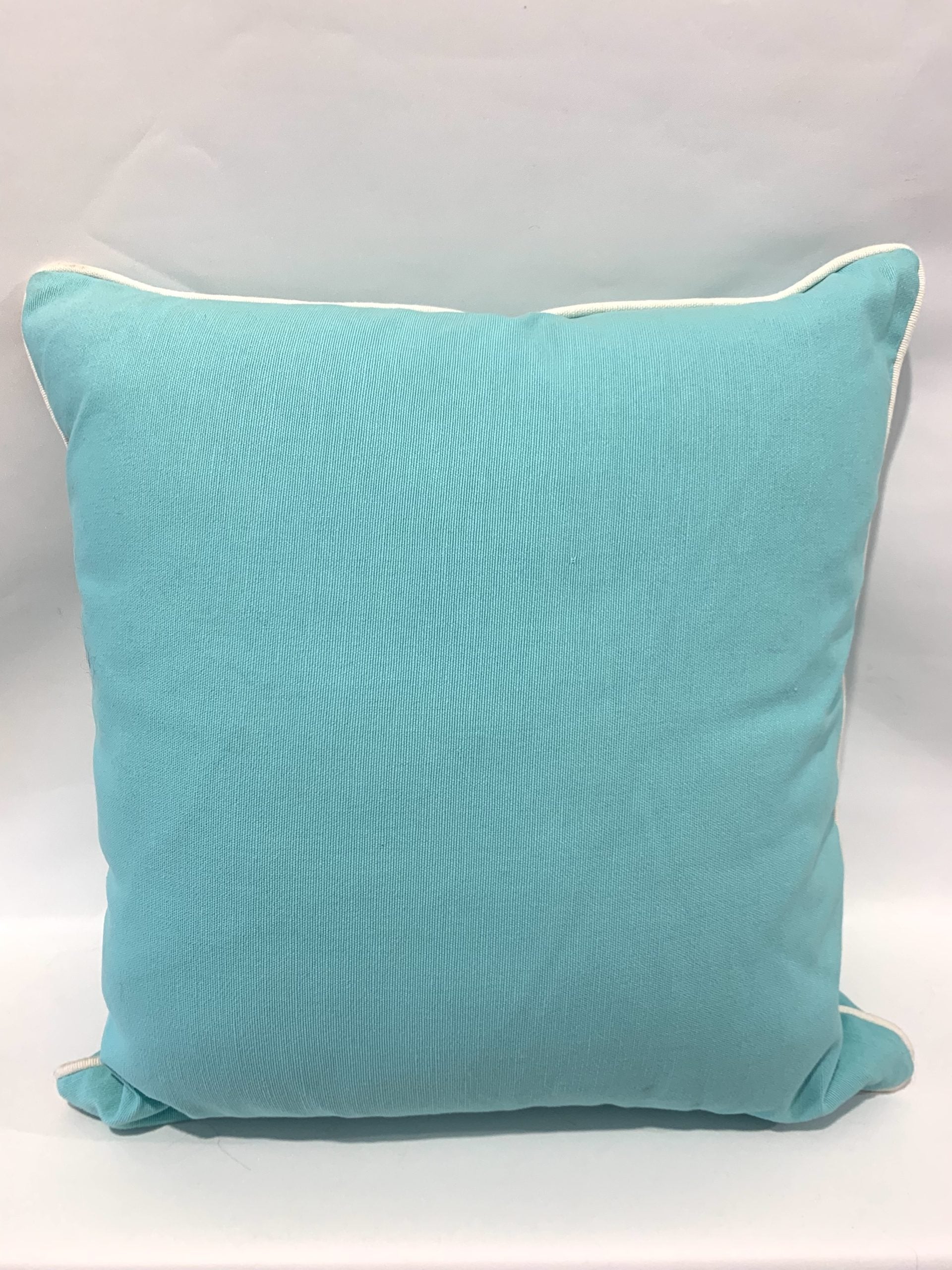 Aqua Cushion White Pipped Edge 50 x 50cm image 0