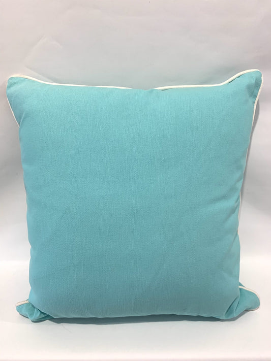 Aqua Cushion White Pipped Edge 50 x 50cm image 0