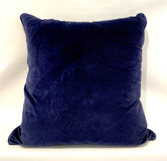 Navy Velour Cushion 60 x60cm - Navy image 0