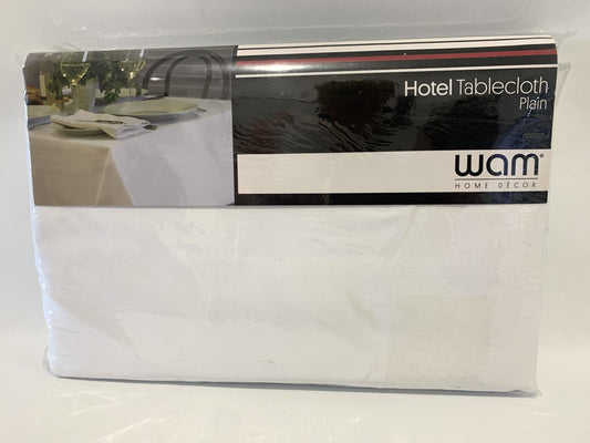 WAM Hotel Tablecloth - Plain 150 x 300cm. White Cotton image 0