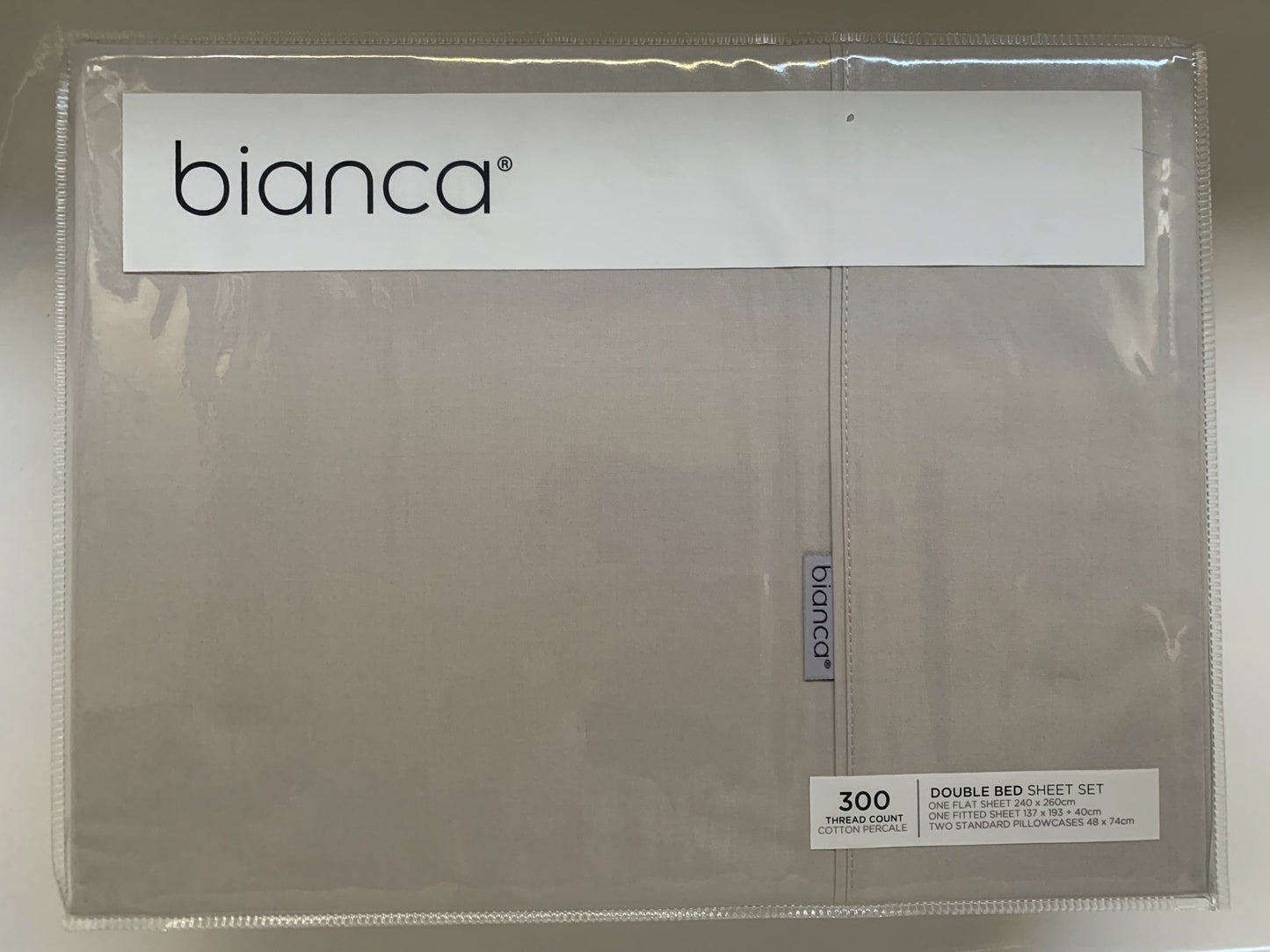Bianca DB Sheet Set Heston 300 Thread count-Silver image 0