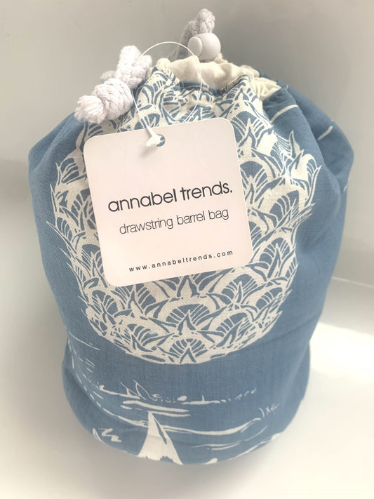 Annabel Trends - Draw string Cosmetic Bag - Pine Blue image 0