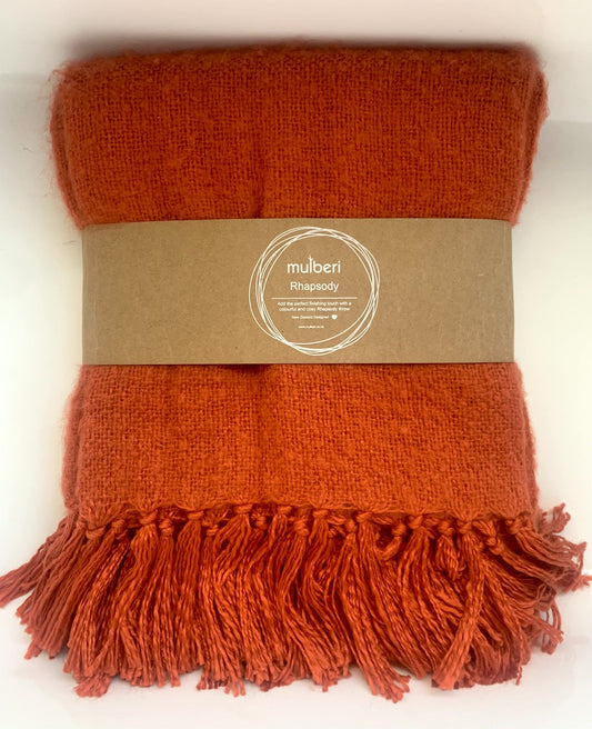 Mulberi Throw - Rhapsody Burnt Orange image 0
