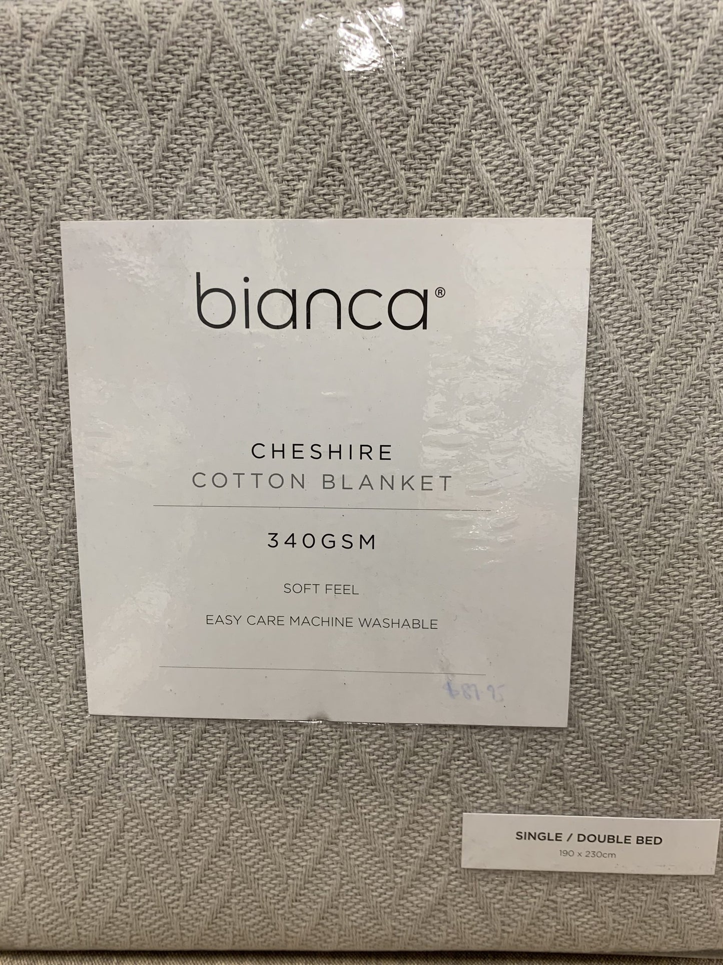 Bianca Single/Double - Cheshire Cotton Blanket Taupe - Taupe image