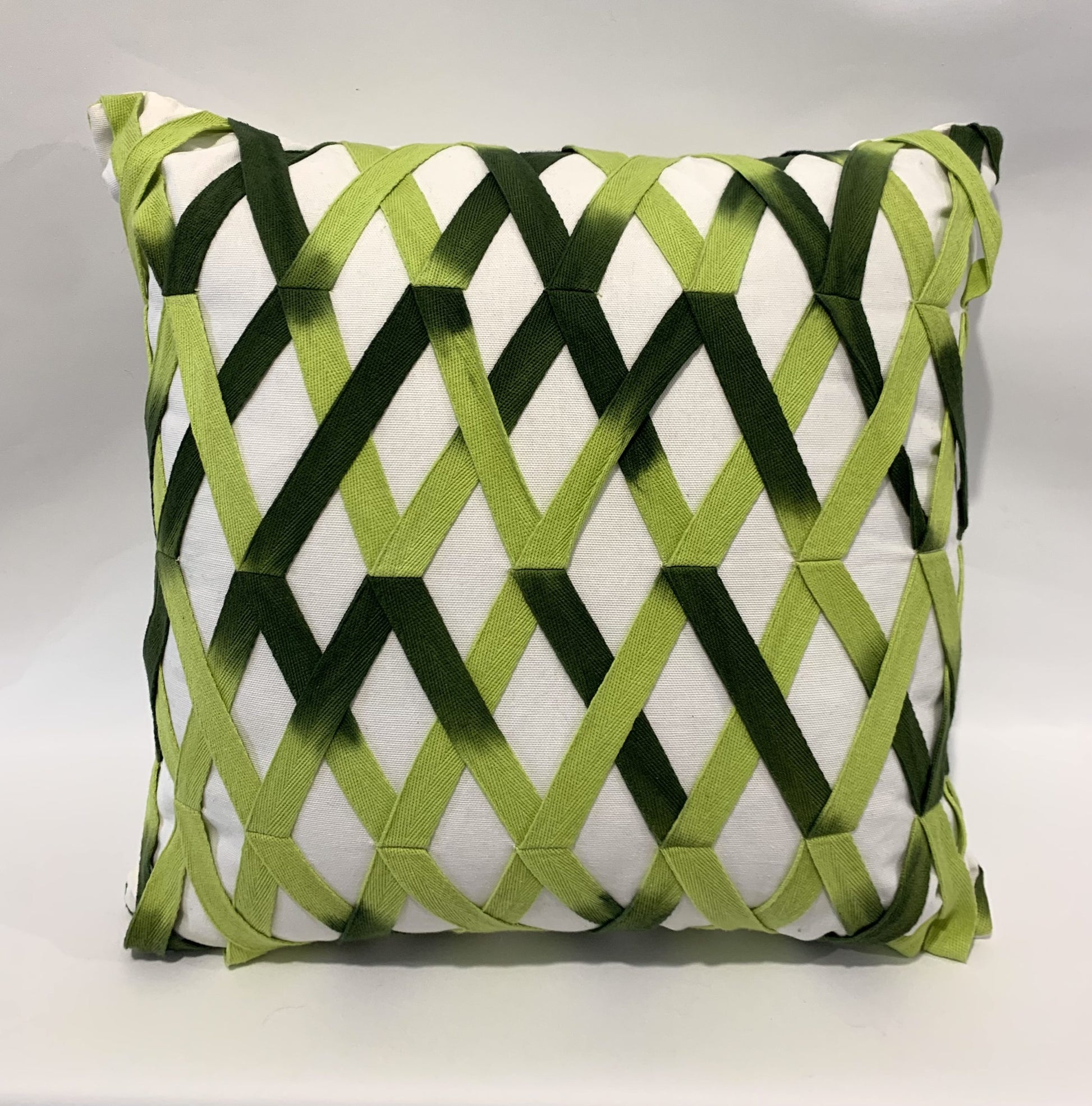 Paloma Living Cushion - Green Lattice 45 x 45cm image 0