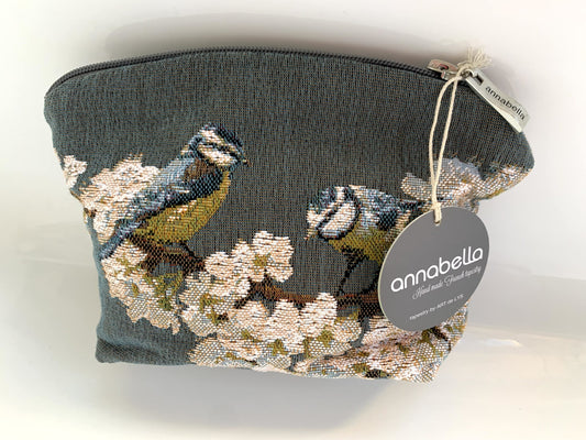 Annabella French Tapestry Cosmetic Bag - Blue Bird image 1
