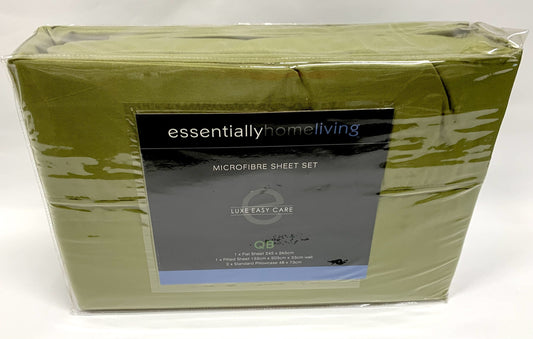 Essentially Home Living - Microfibre Queen Sheet Set - Olive image 0